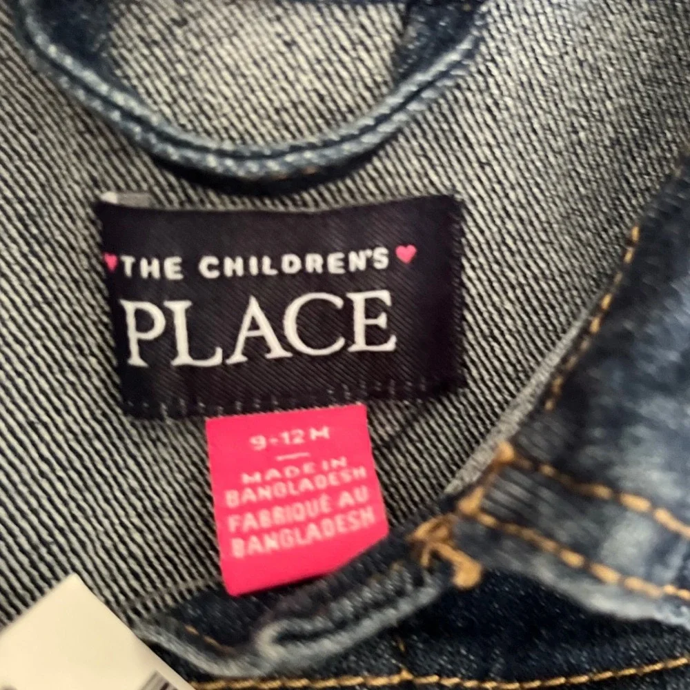 The Children's Place Denim Jacket Infant‎ Kids China Blue 9-12 Months NWT